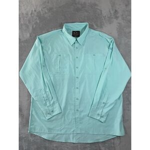 Drake Shirt Mens XL Green Button Up Long Sleeve Sol-Shield‎ Vented